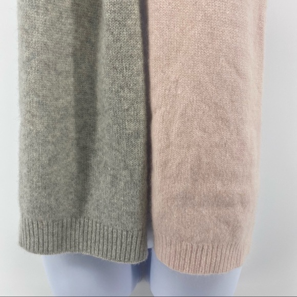Cashmere Pink Grey Scarf Soft Cozy - Picture 3 of 9